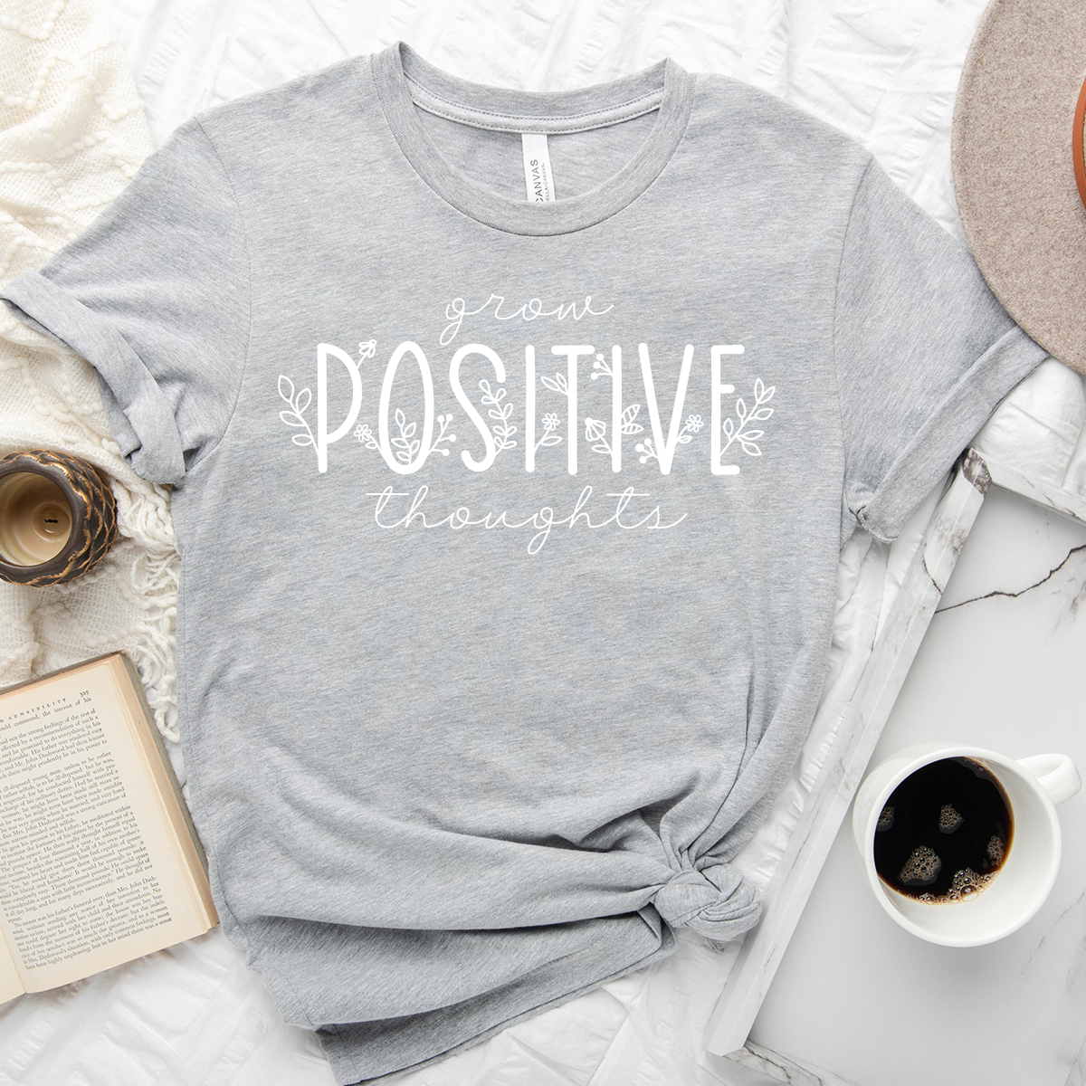 grow positive thoughts unisex tee