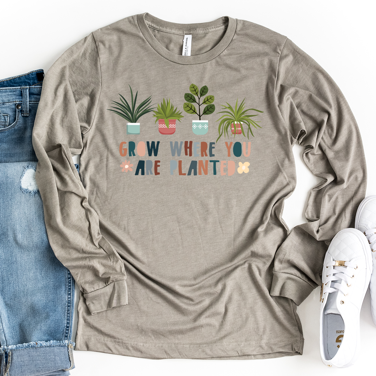 grow where you are planted long sleeve unisex tee