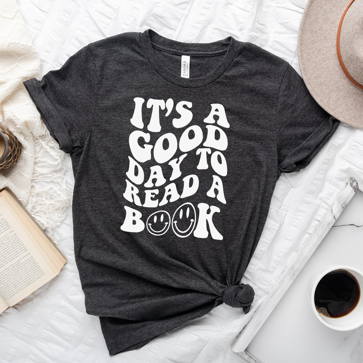 good day to read a book unisex tee