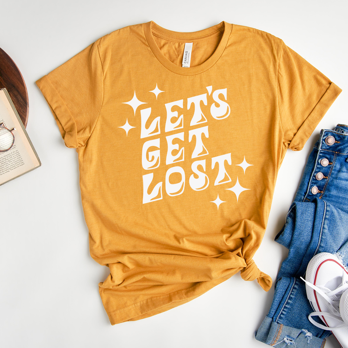 let's get lost unisex tee