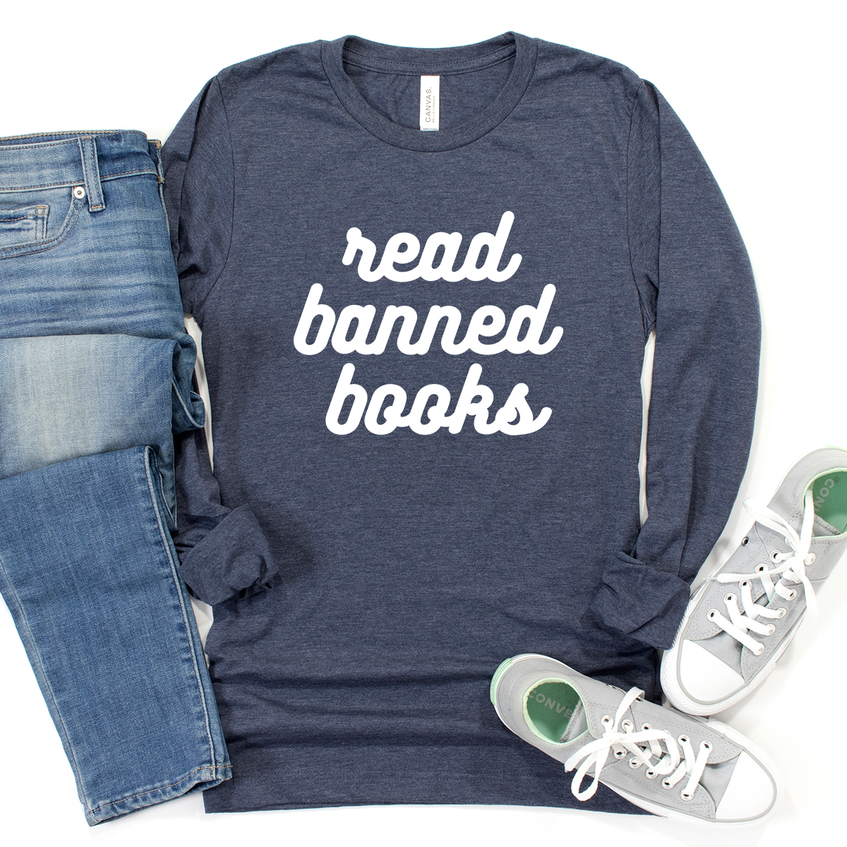 read banned books long sleeve unisex tee