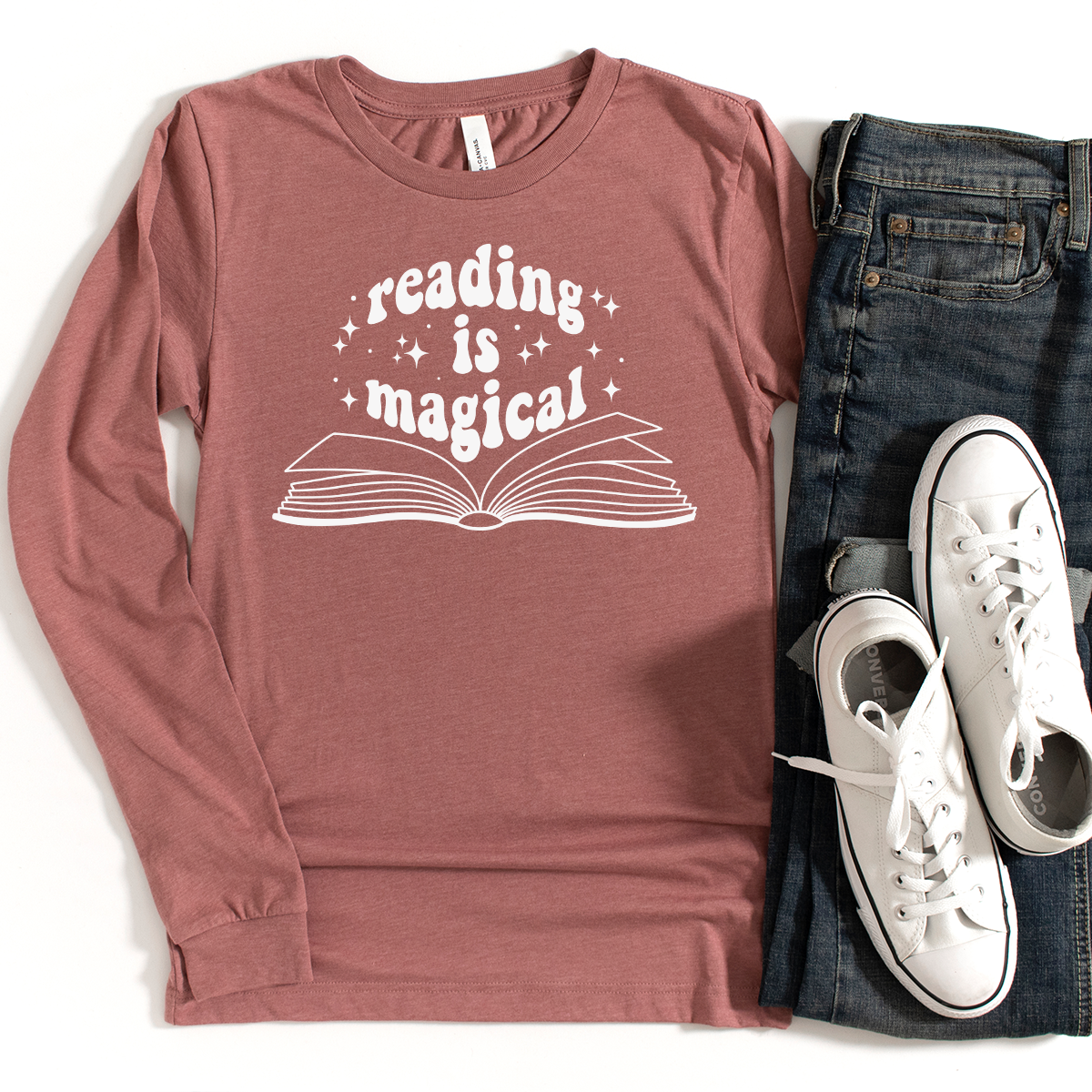 reading is magical long sleeve unisex tee