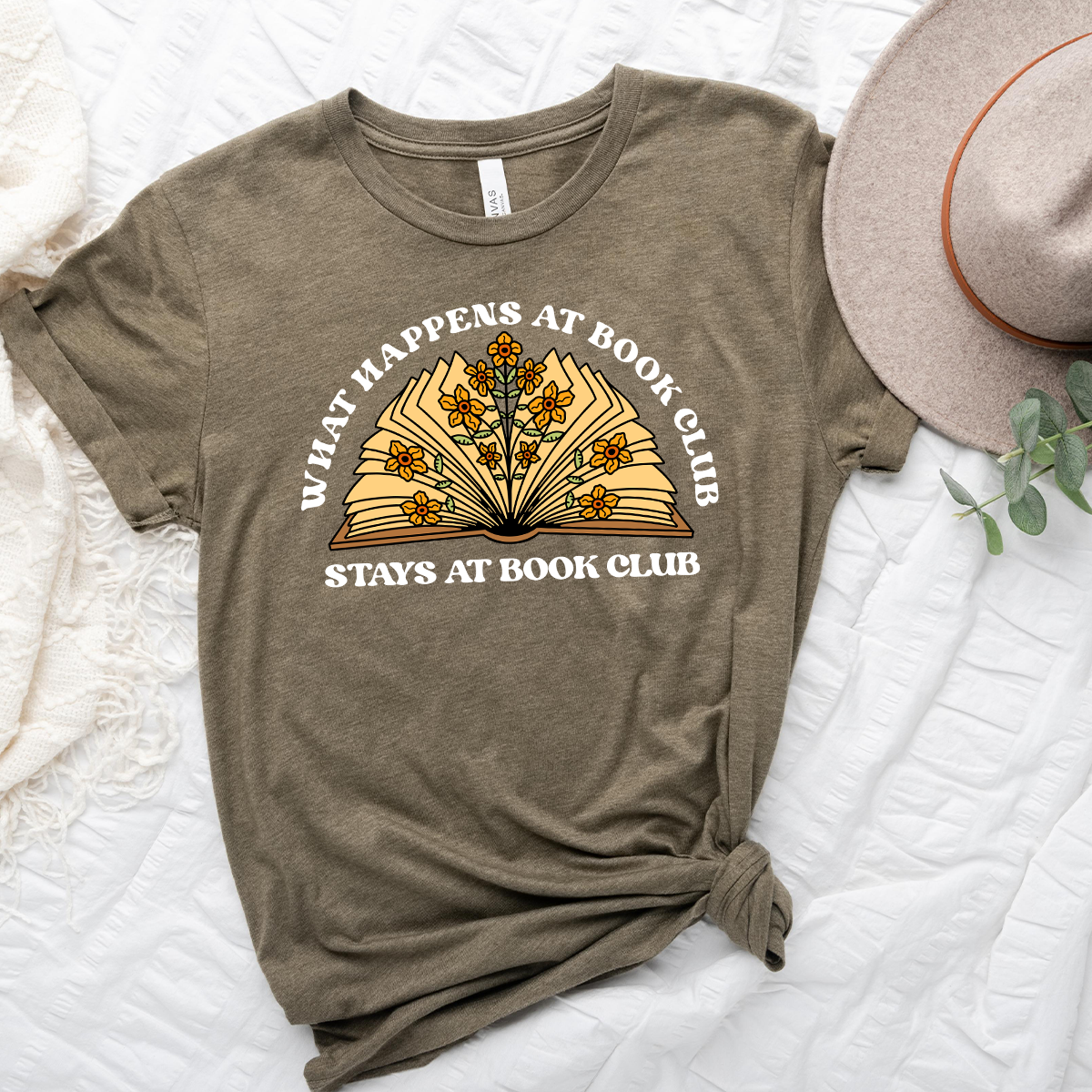 stays at book club unisex tee