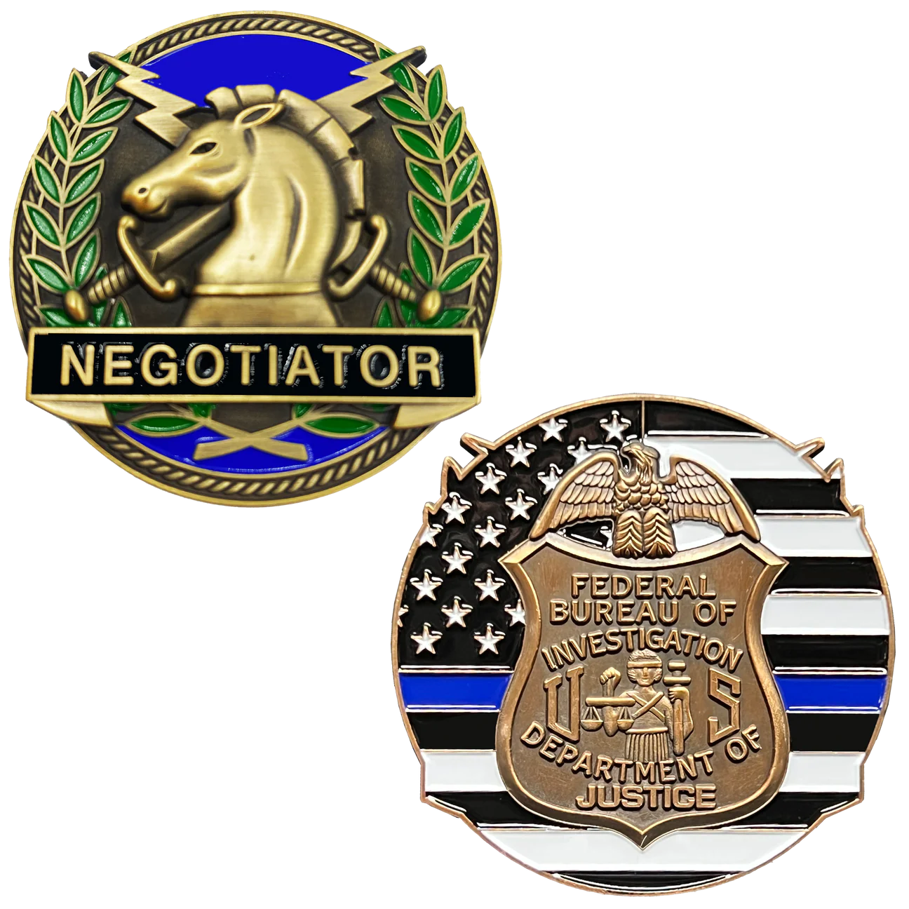 FBI Special Agent Intel Analyst Federal Bureau Investigations Challenge Coin Negotiator GL13-007