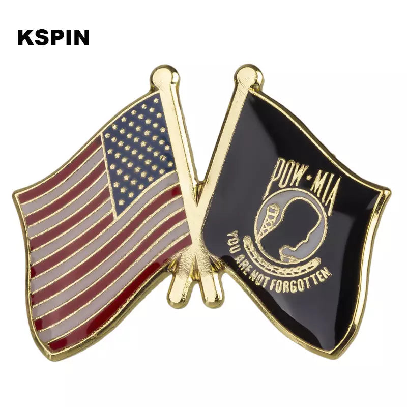 USA POW Flags Lapel Pin FREE USA SHIPPING SHIPS FREE FROM THE USA ZQ-87A