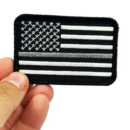 Thin Green Line Tactical Subdued American Flag Patch with hook and loop back  embroidered Border Patrol Military EL12-022 PAT-232