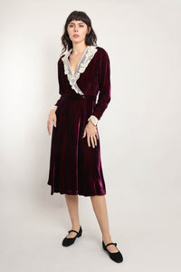 90s Velvet Edwardian Dress