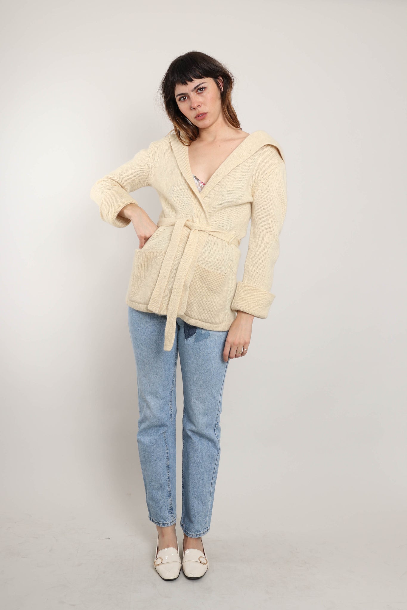 70s Hooded Mohair Cardigan – Luxie Vintage