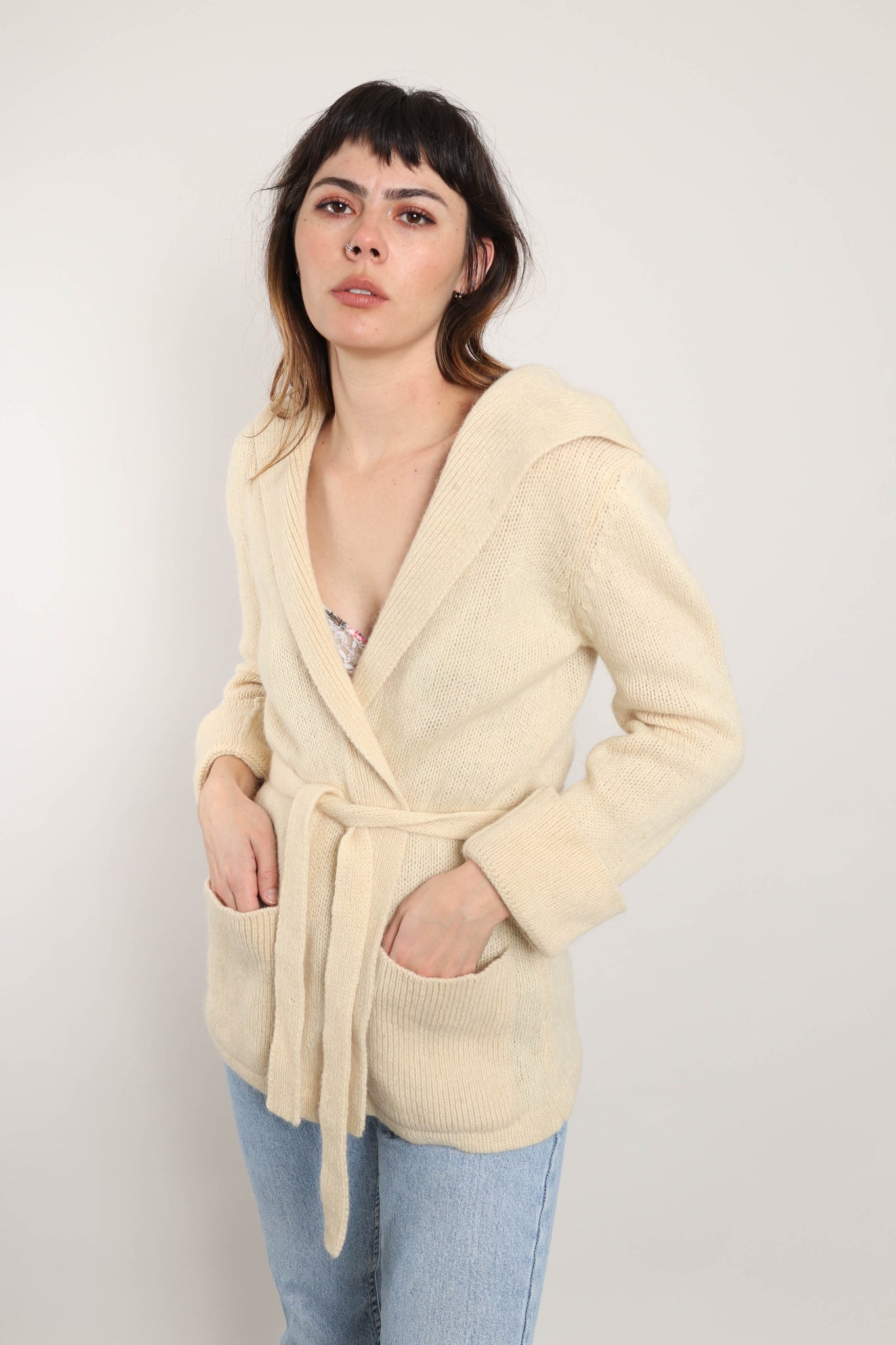 70s Hooded Mohair Cardigan – Luxie Vintage