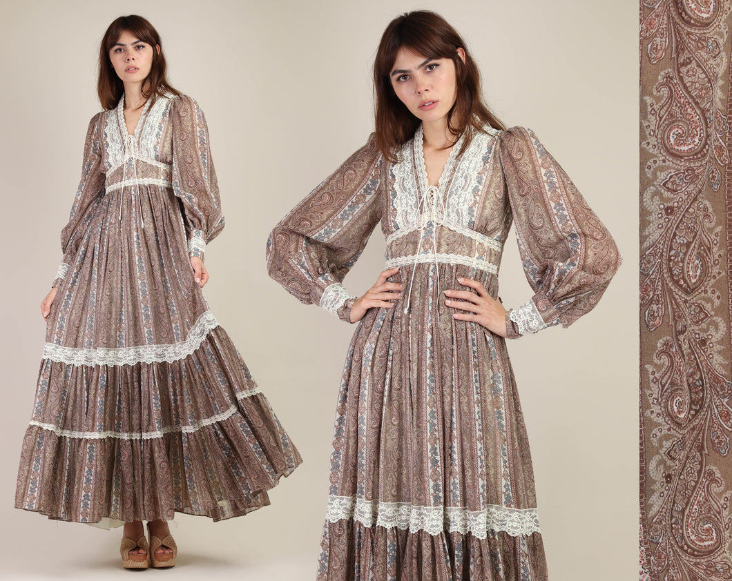 70s paisley dress