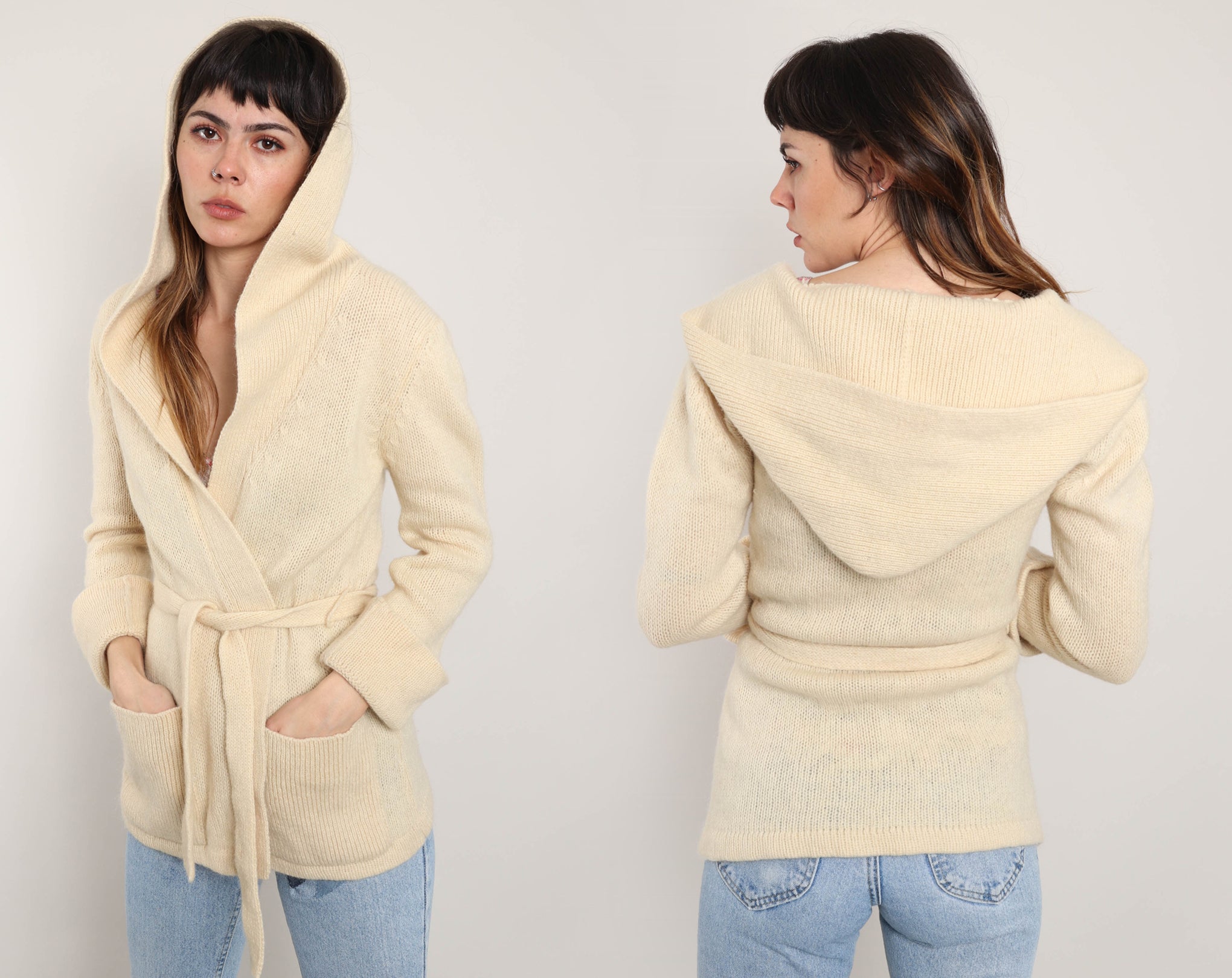 70s Hooded Mohair Cardigan – Luxie Vintage