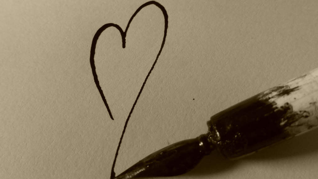 Eloquent Echoes: EndlessPens Celebrates Writers, Part IX - Fountain Pen Heart Shape Writing