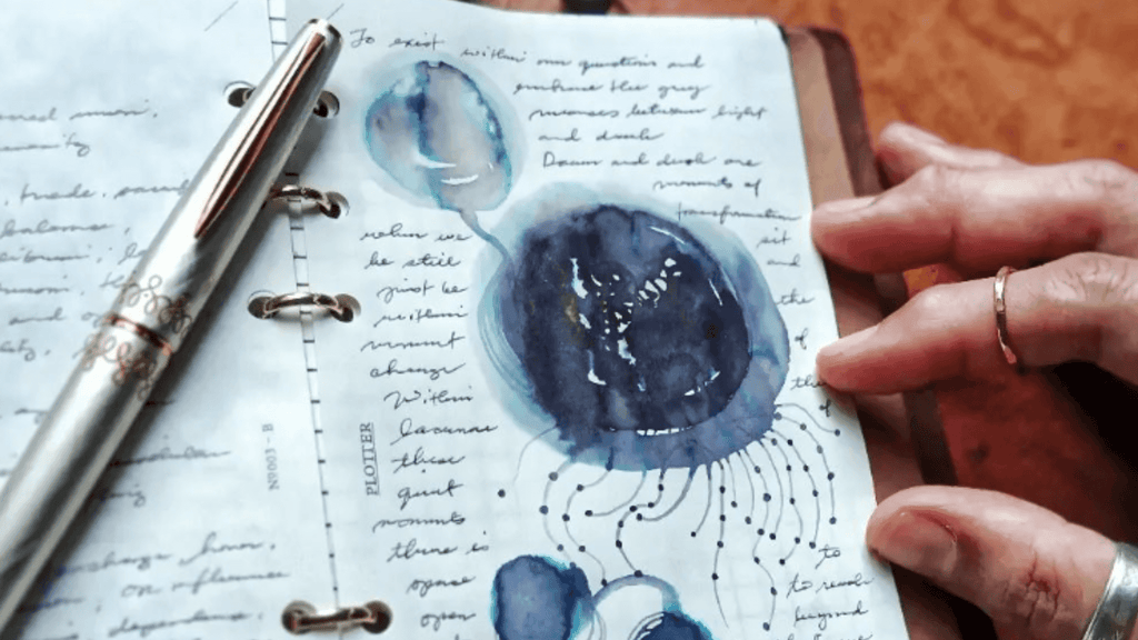 Nurturing Self Through Forgiveness - Fountain Pen Ink Stain On Journal