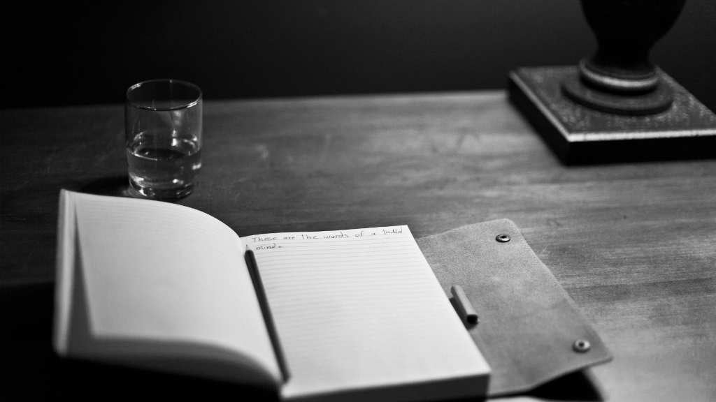 Lush Gothic and Dark Wonders : EndlessPens Celebrates Writers, Part III - Pen, Diary and Glass on Top of Table