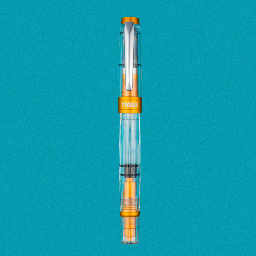 Best Fountain Pen to Use with J. Herbin Emerald of Chivor - TWSBI Diamond 580ALR Sunset Yellow Fountain Pen