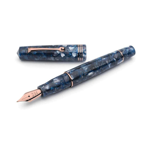 Best Fountain Pens 2023 - Leonardo Momento Zero Blue Sorrento Fountain Pen (Stainless Steel)