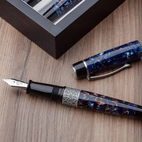 Fountain Pen Brands: A Comprehensive List from A to Z - Kilk Celestial Blue & Black Fountain Pen