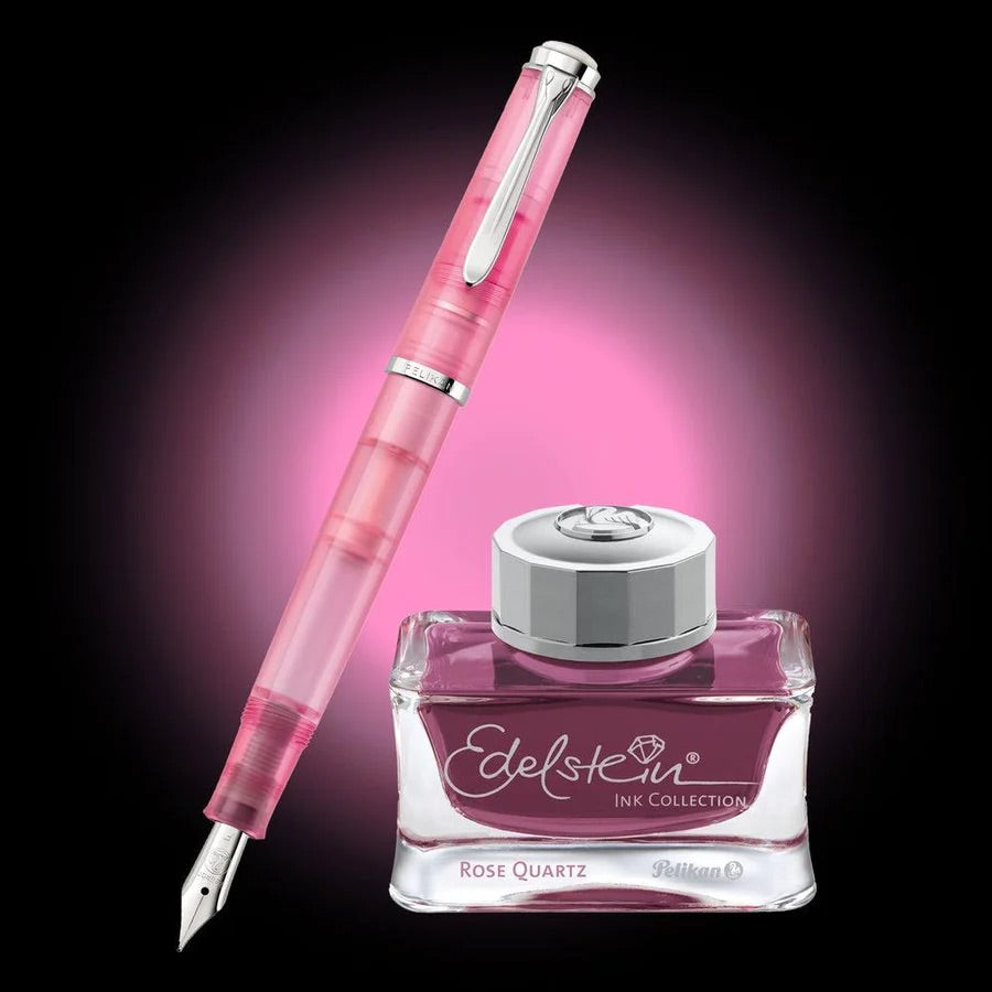 Christmas Gift Ideas for Her - Pelikan Classic M205 Rose Quartz and Edelstein® Ink of the Year 2023 Gift Set