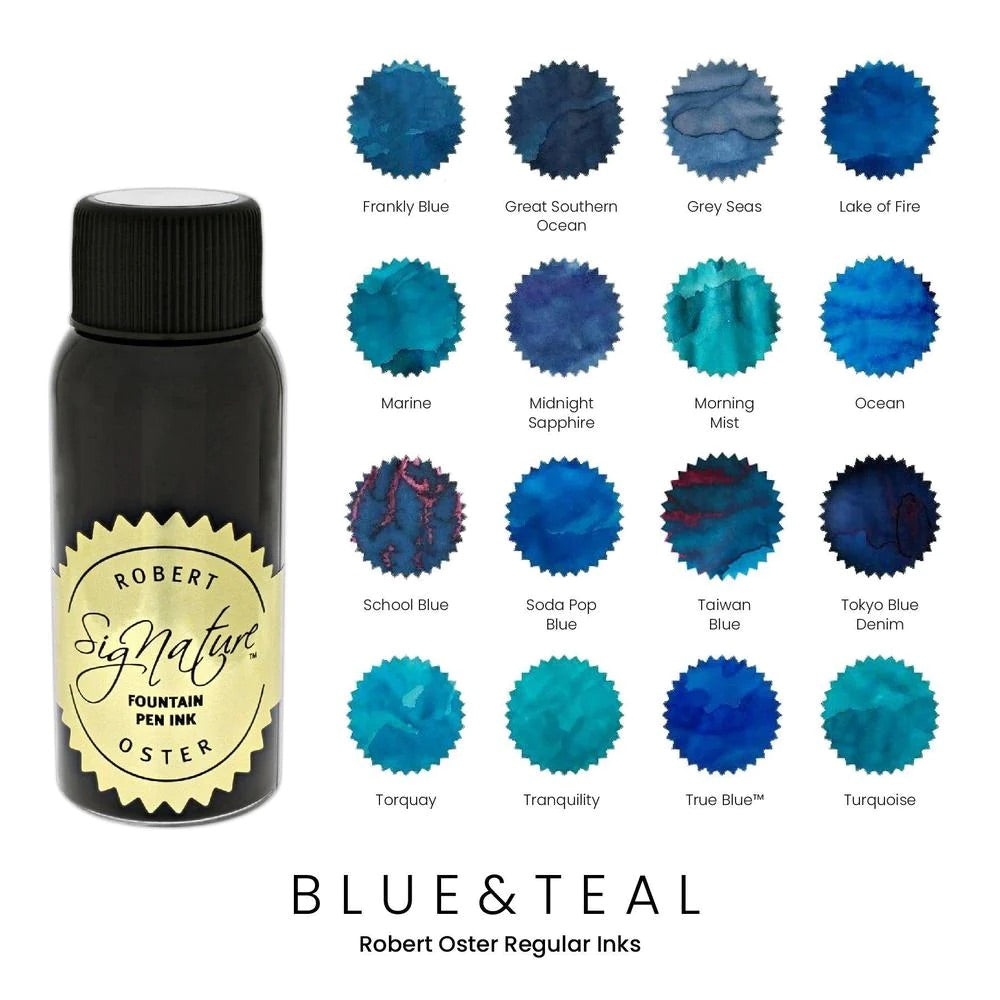Christmas Gift Ideas for Him - Robert Oster Blue Teal Ink