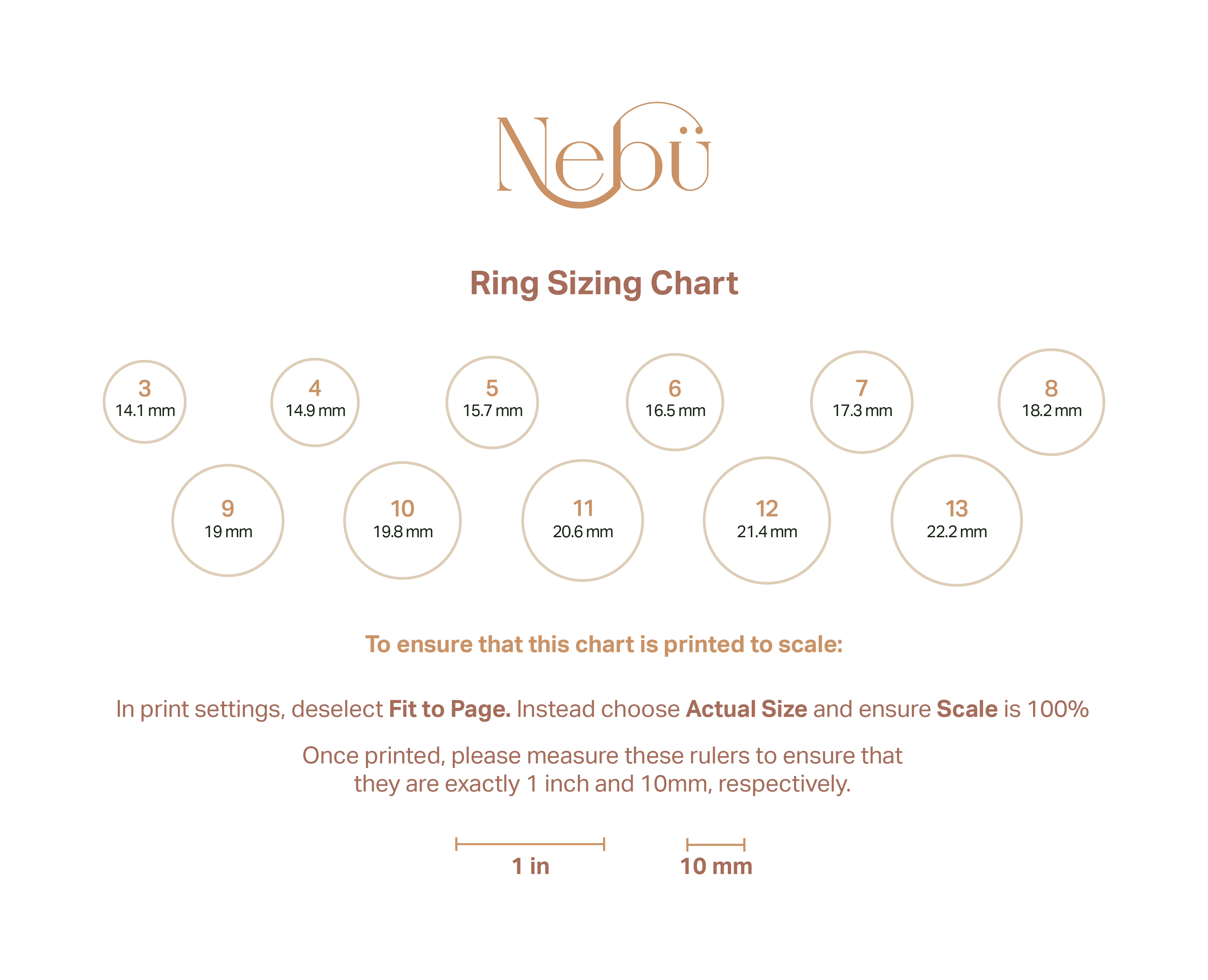 Rings Chart | Nebü Gold | Beautiful, investment-grade jewellery