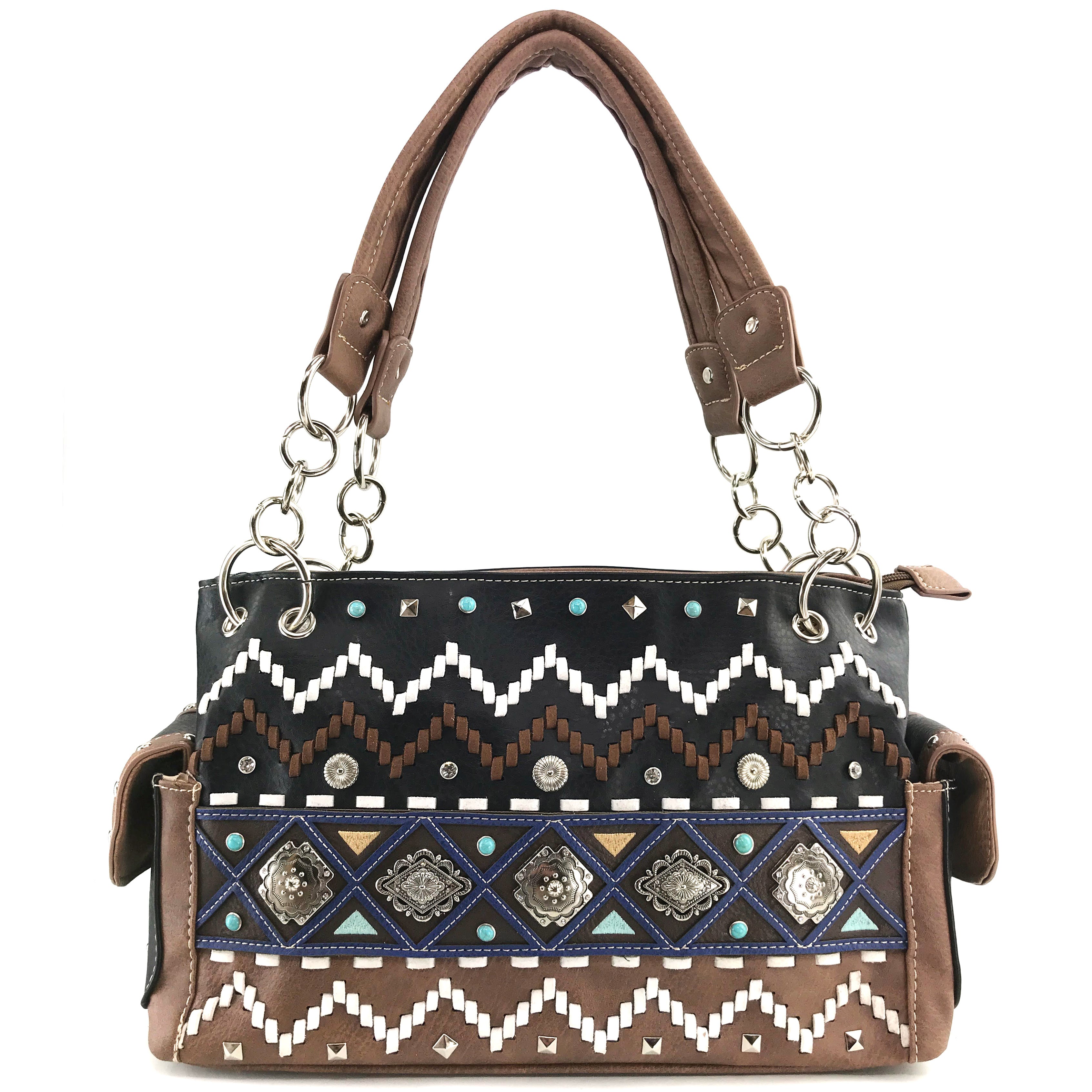 Concho Native Textile Pattern Handbag – Zelris