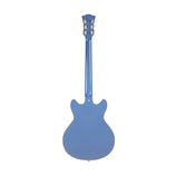 D'Angelico Excel Mini DC Tour Semi-Hollowbody Electric Guitar, Slate Blue
