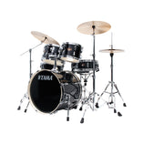 TAMA IP50H6W-HBK Imperialstar Drum 5-Piece Drum Kit w/Hardware+Throne, Hairline Black