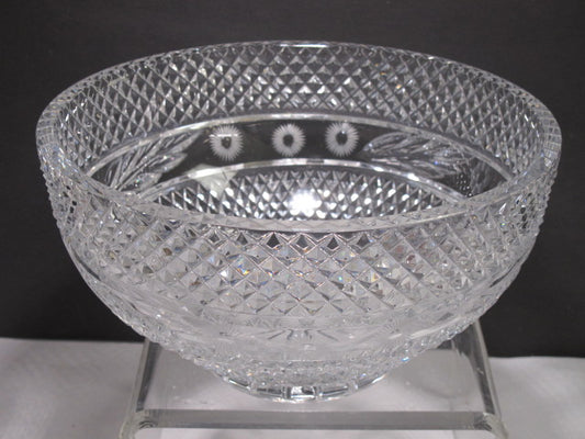 lead crystal bowl, Hearts, Made in USA ,glass