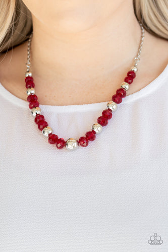 Eye of The BEAD-holder - Red Necklace - Paparazzi Accessories