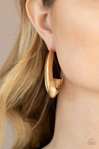 gold,post,I Double FLARE You - Gold Earrings