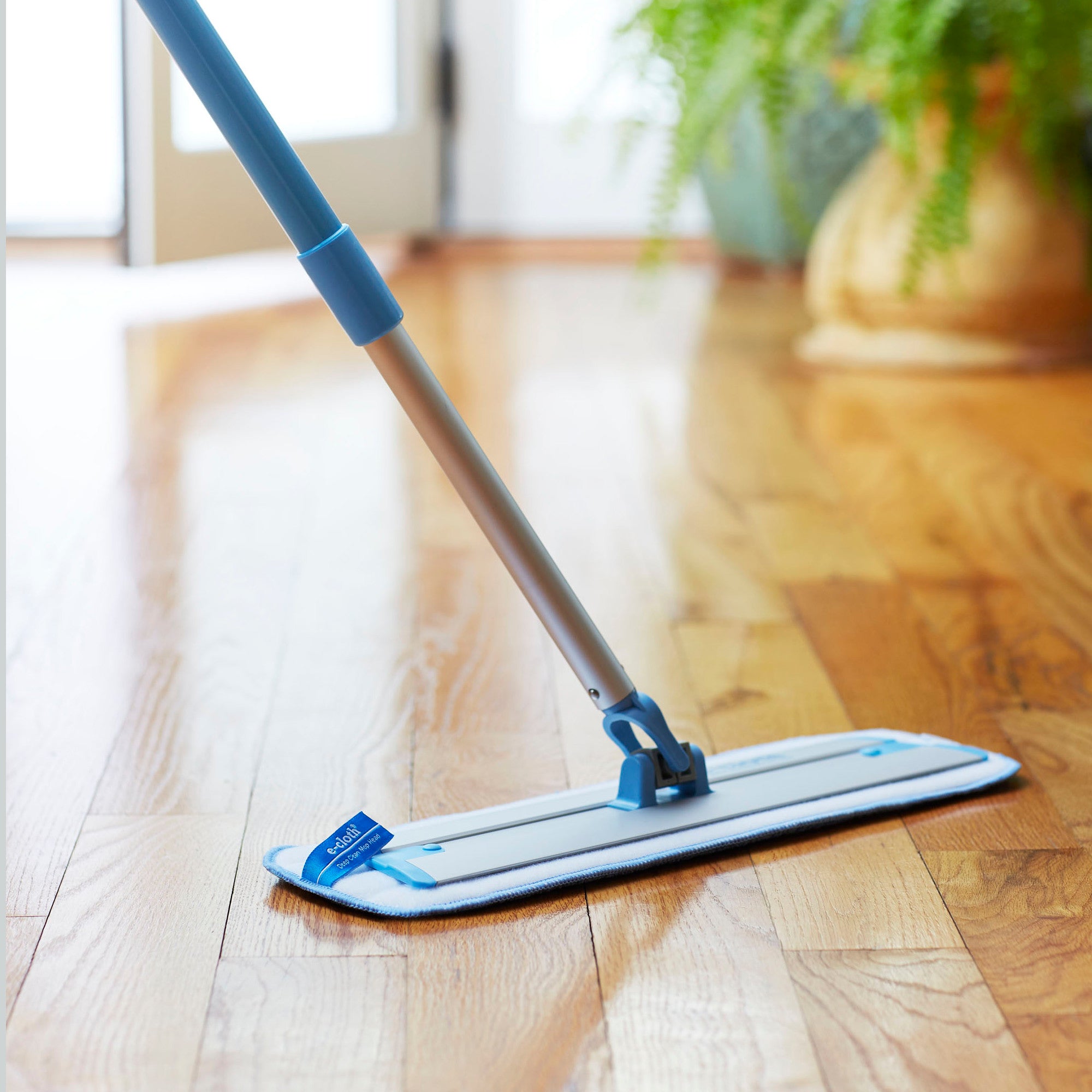 clean the floor with a mop