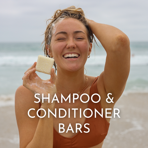 image of women holding shampoo bar