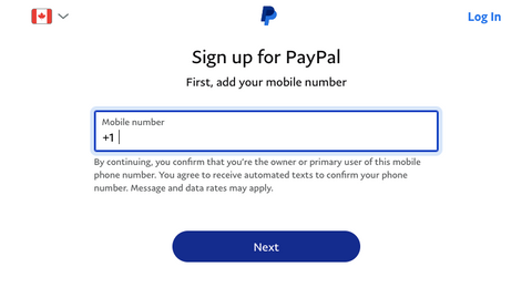 image of login paypal 