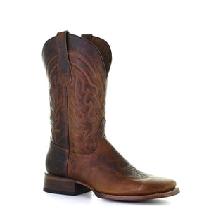 Circle G Mens Brown Embroidery Wide Square Toe Cowboy Boots by Corral    L5733 - Boondocks Western Store llc