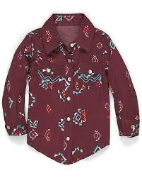 Wrangler Toddler/Girls Burgundy Aztec Pearl Snap Shirt PQ8160R – Boondocks  Western Store llc