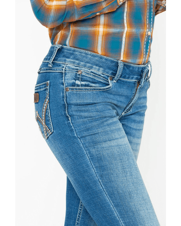 Wrangler Womens Retro Mae Mid rise Deadwood Bootcut Jeans 09MWZDW –  Boondocks Western Store llc
