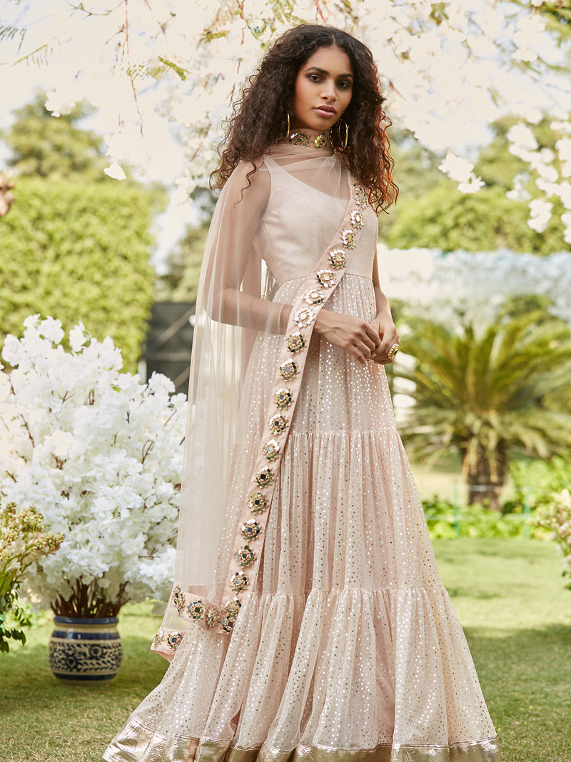 blush pink anarkali