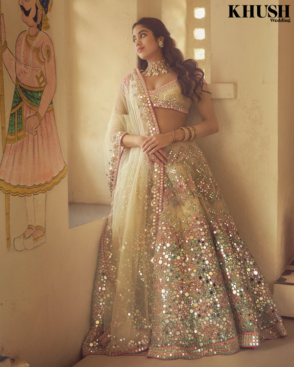 Buy Multicoloured Floral Pattern Lehenga by Designer ABHINAV MISHRA Online  at Ogaan.com