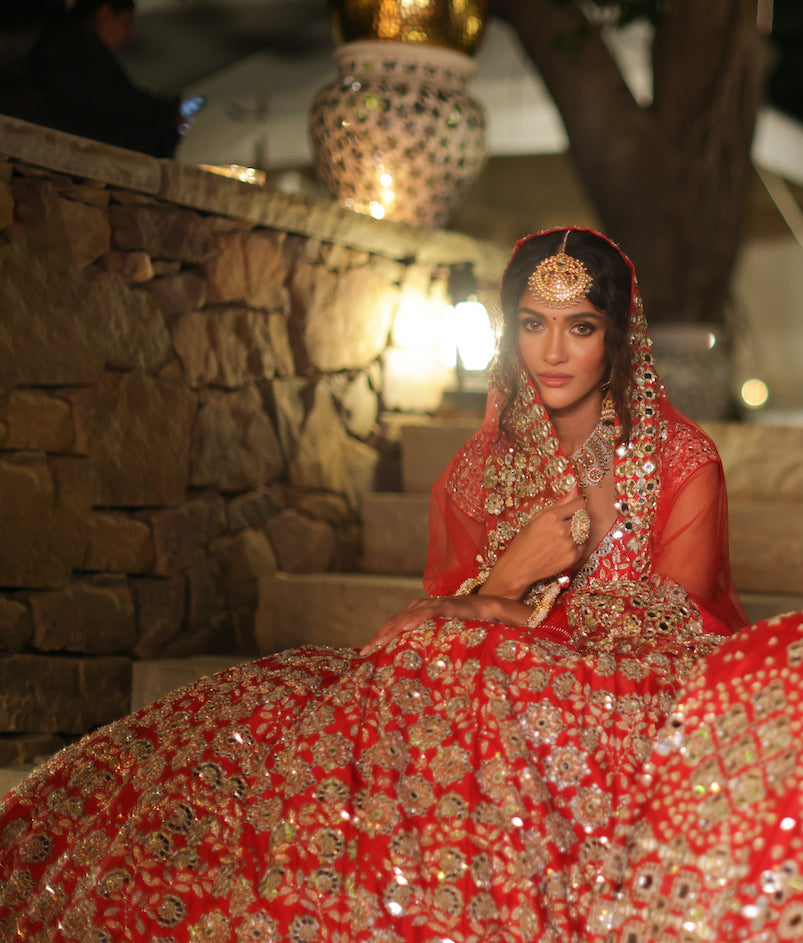 Abhinav mishra deals bridal lehenga price