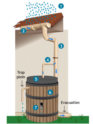 Regenwassersammelrinnendiagramm
