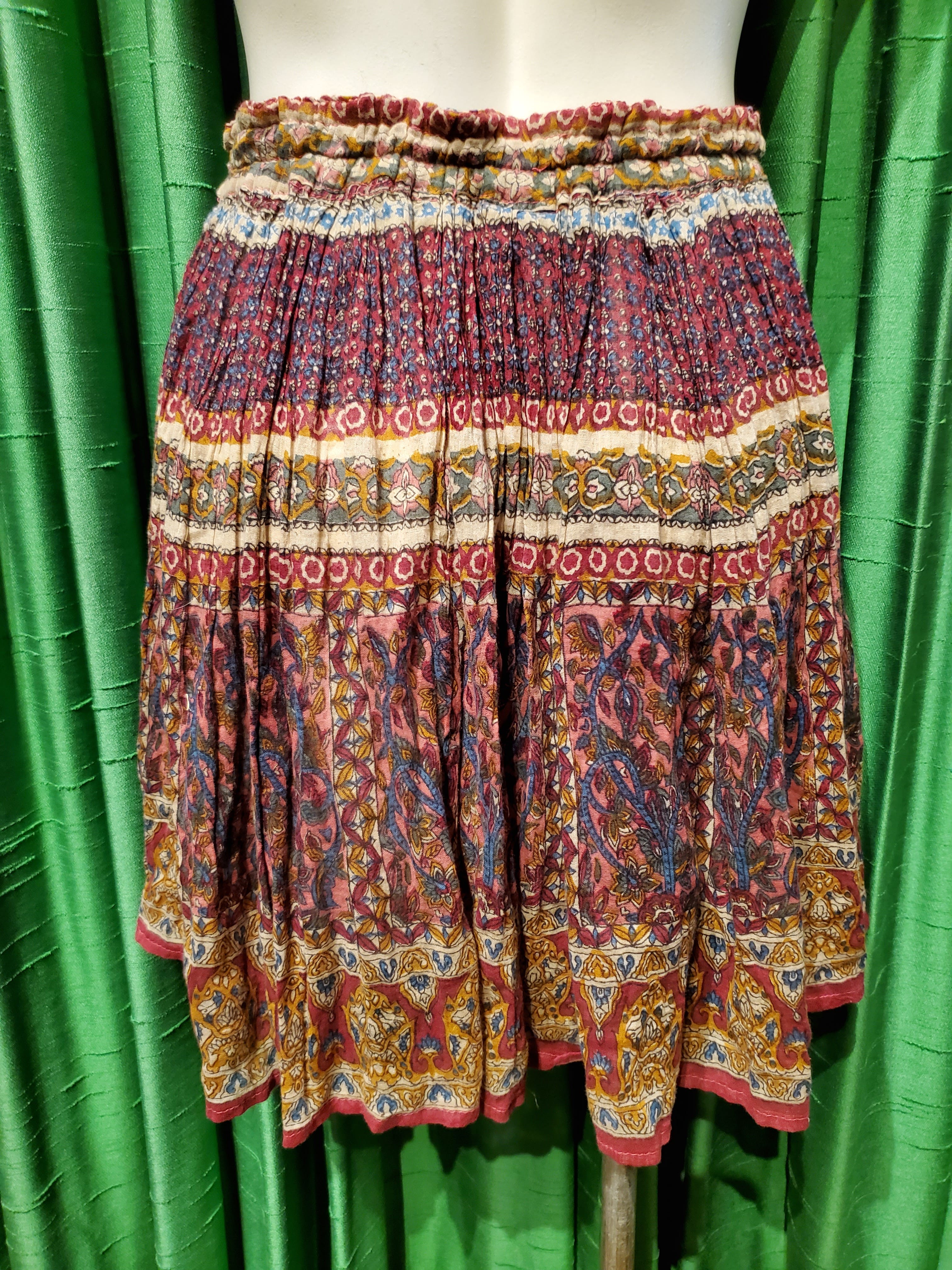 Vintage 70's/80's Red Hippie Sheer Skirt by Made In India | Shop THRILLING
