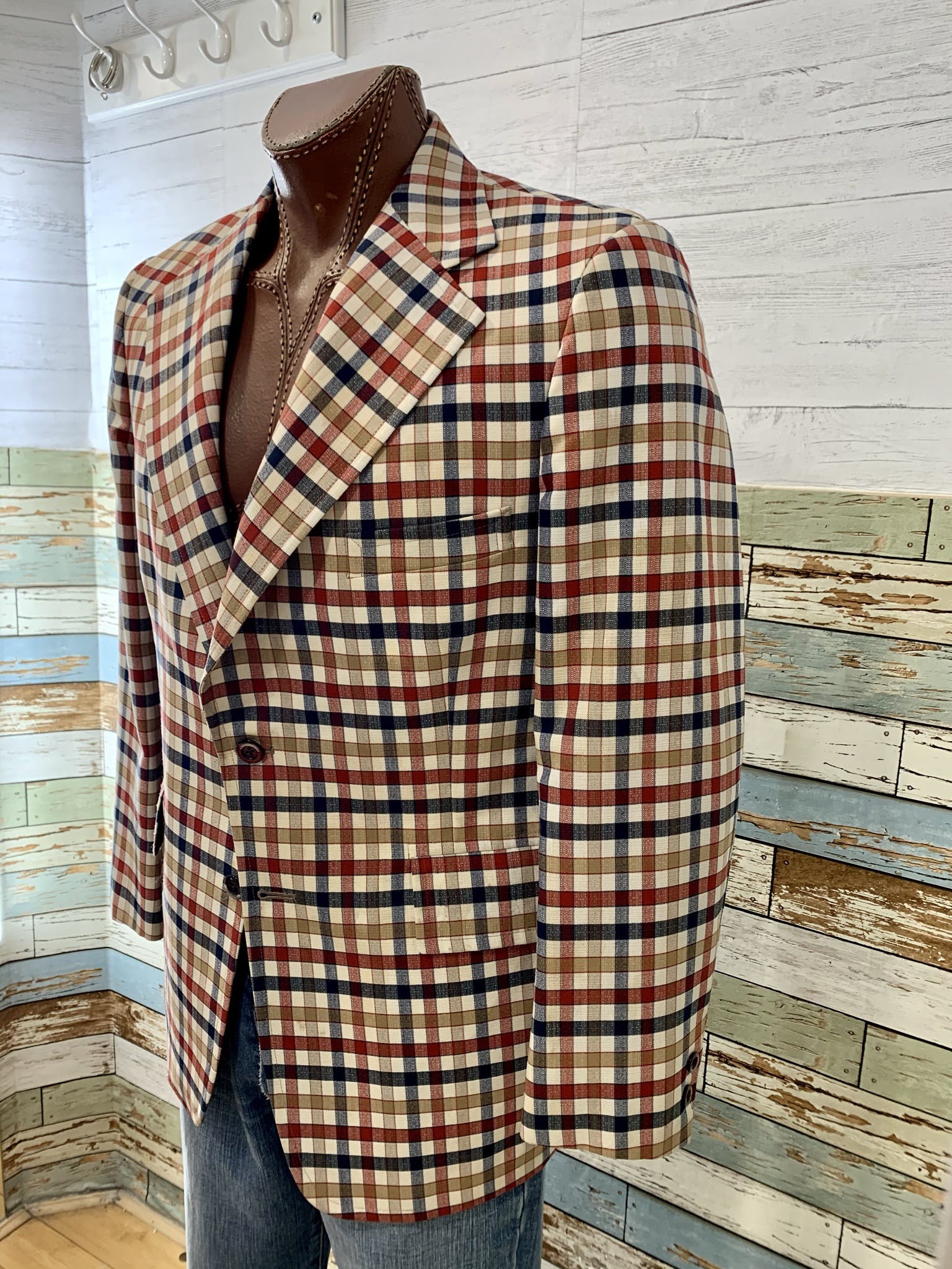 Vintage 70's Men's Checkered Blazer by Workers Of America | Shop THRILLING