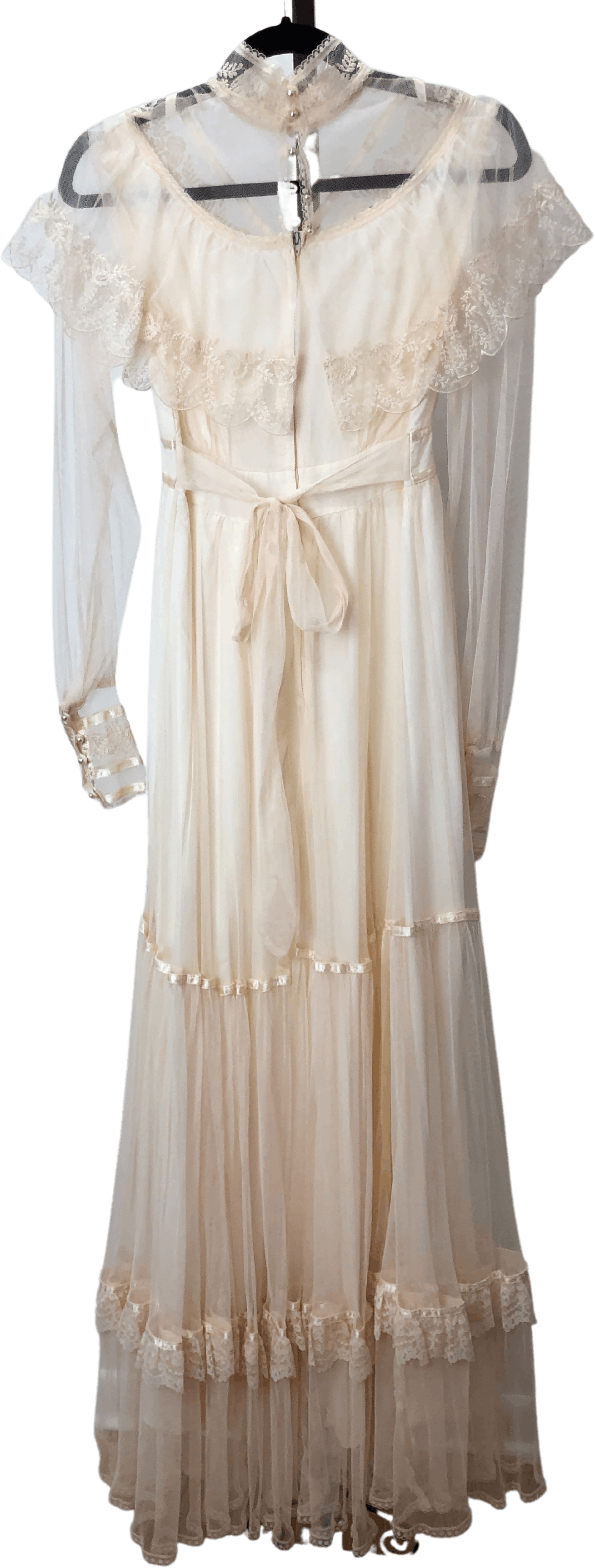 Vintage 70s Victorian Wedding Gown Shop Thrilling 0277