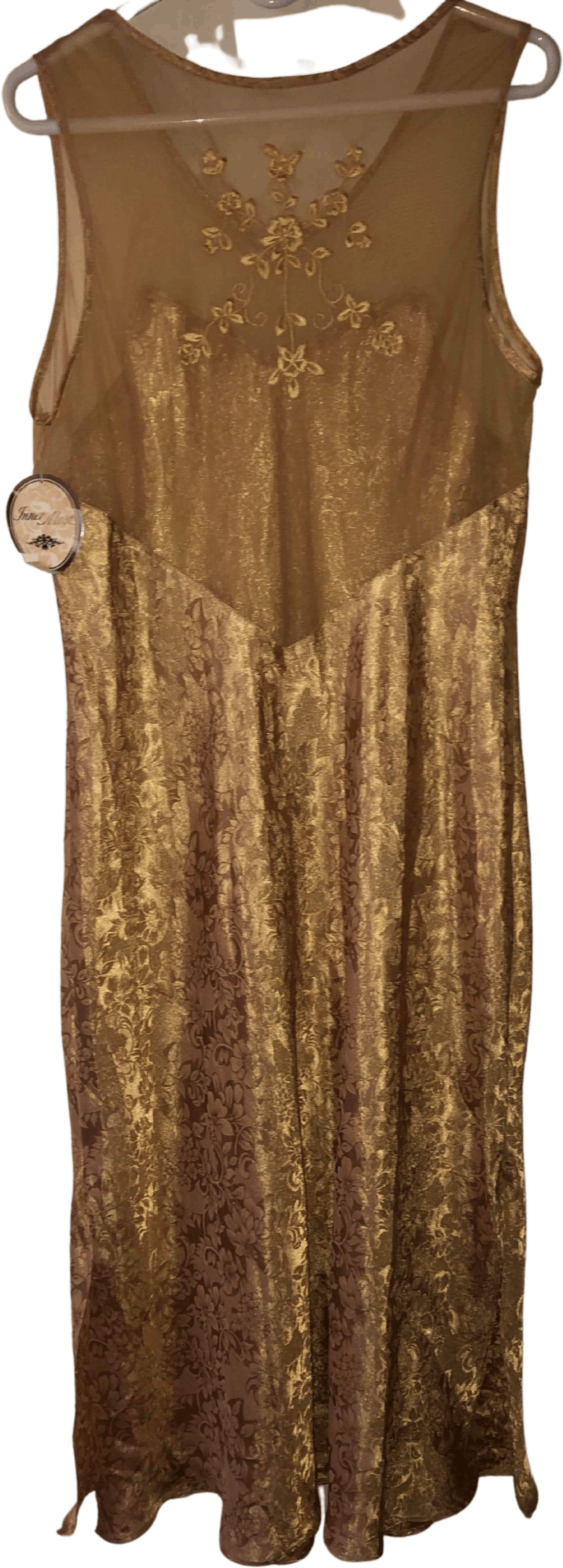 Vintage 80's Deadstock Gold Satin Nightgown by Inner Most | Shop THRILLING
