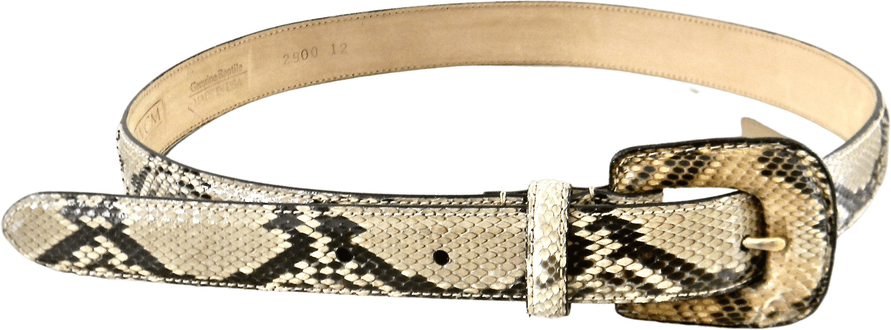 Vintage Refurbed Nos Ladies Med Snakeskin Belt by Wcm New York | Shop ...