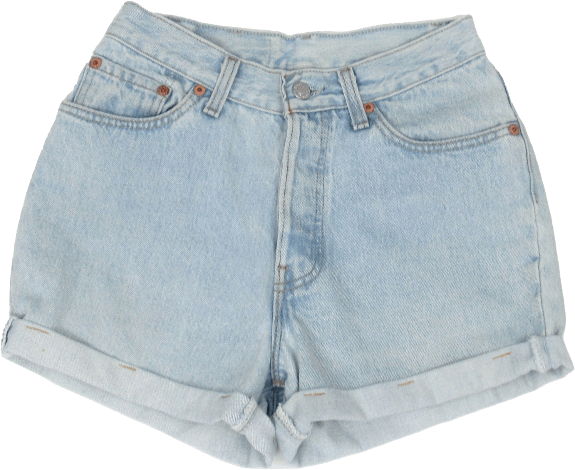 Vintage 90s Light Wash High Waisted Denim Shorts Cuffed Legs By Levis |  Shop THRILLING