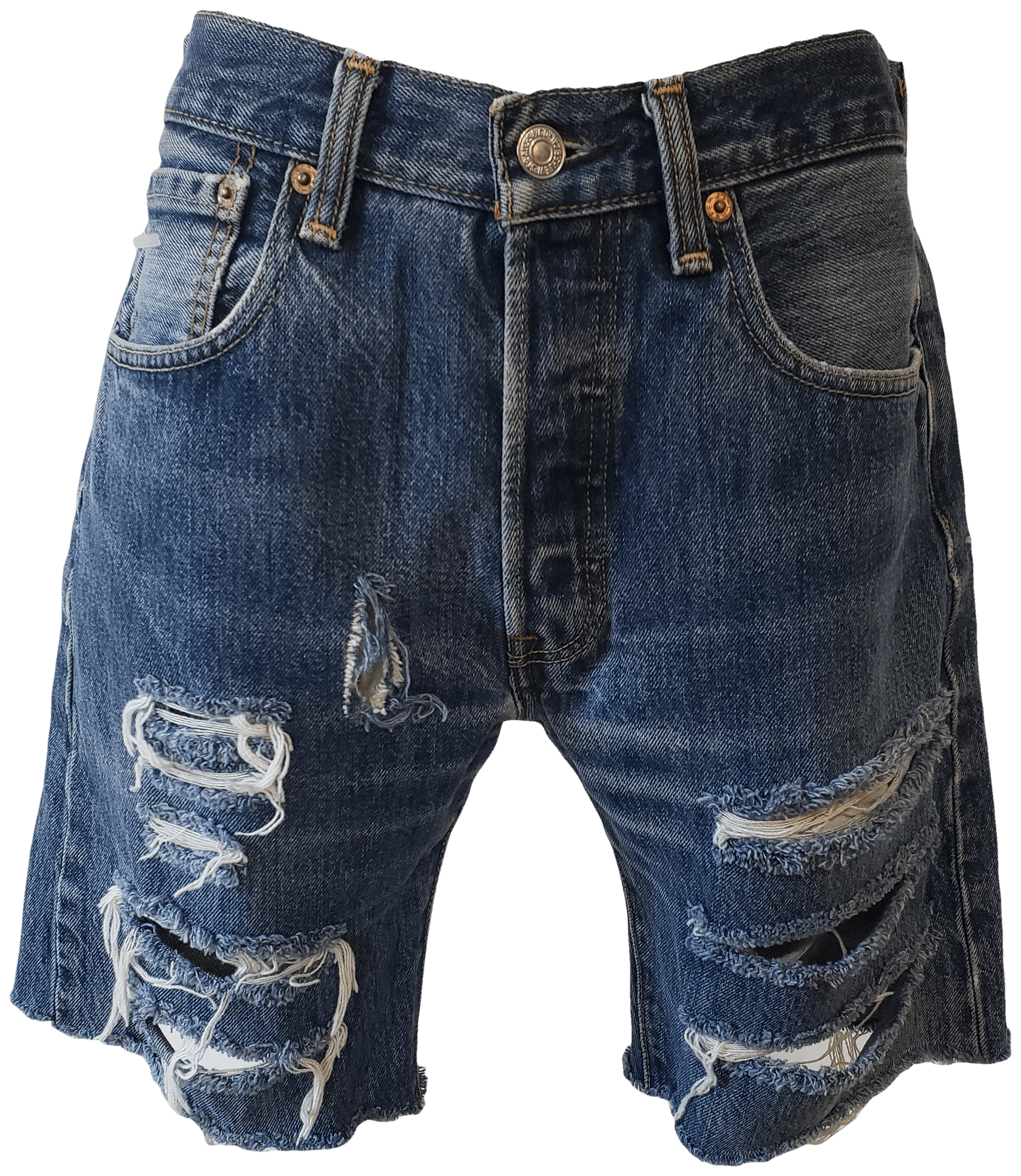 Vintage Dark Distressed Bermuda Denim Jean Shorts By Levi Strauss | Shop  THRILLING