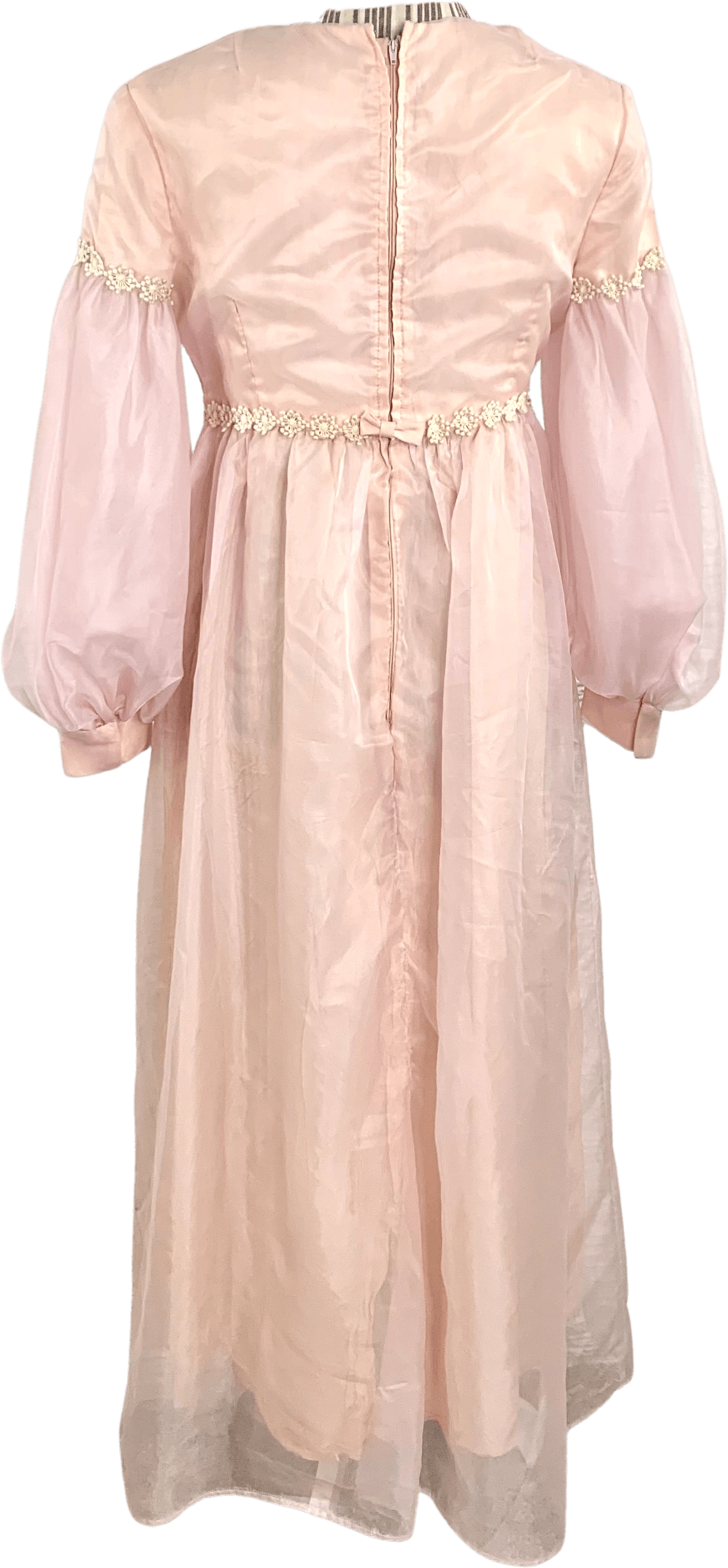 Vintage Light Pink Empire Waist Maxi Dress By Lorrie Deb Shop Thrilling 
