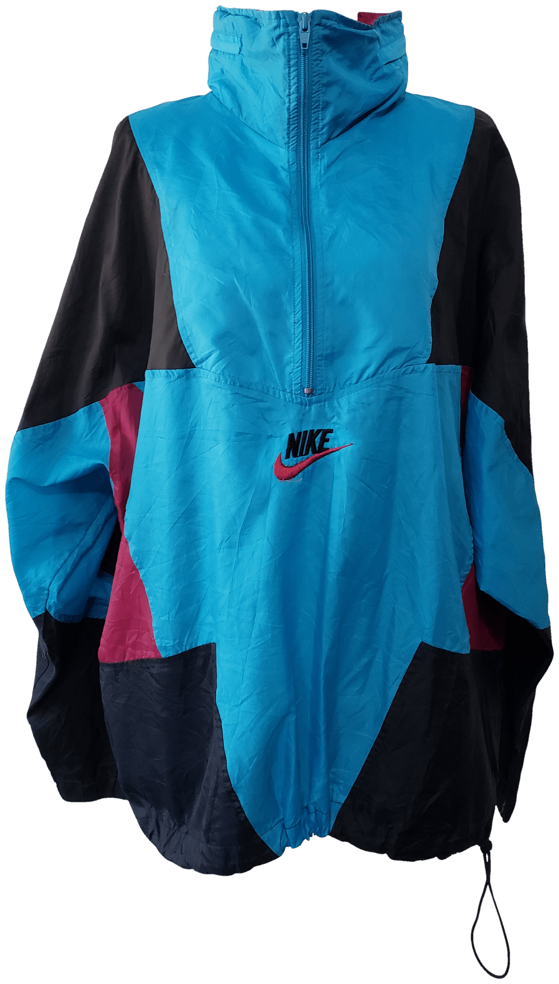 nike black and blue windbreaker