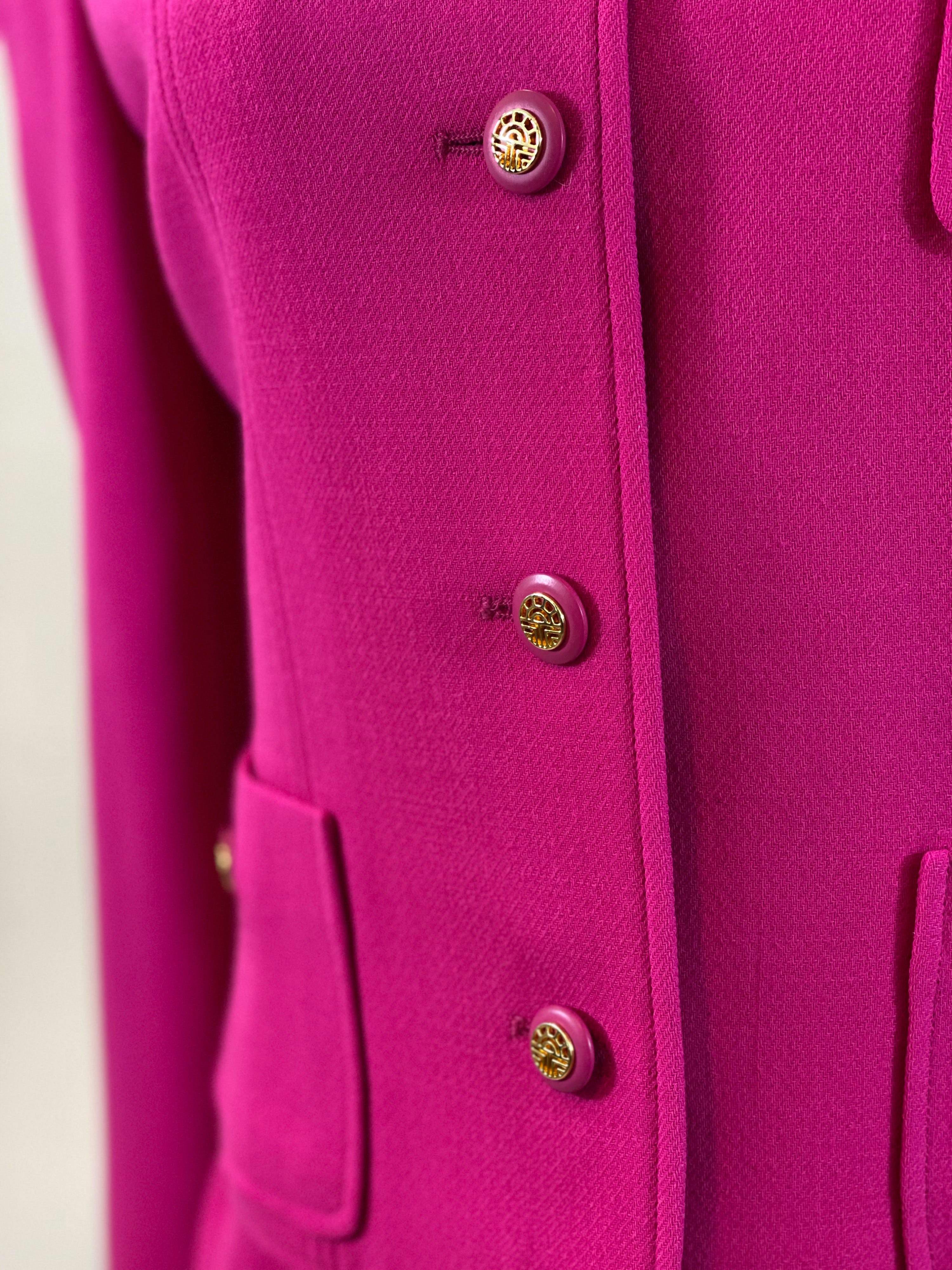Vintage Hot Pink Skirt Suit by Louis Feraud | Shop THRILLING